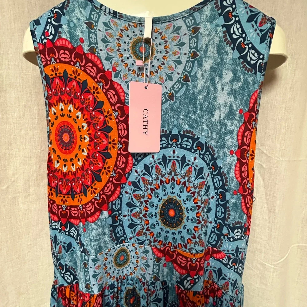Maxi dress sleeveless NWT Cathy 3XL  soft - Picture 3 of 15